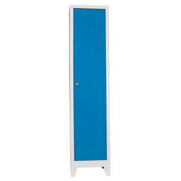 Dulap de depozitare cu incuietoare, Shelvoria, Js1009Ma, 41x185x40 cm, Otel, Gri/Albastru