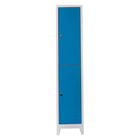 Dulap de depozitare cu incuietoare, Shelvoria, Js1010Ma, 41x200x40 cm, Otel, Gri/Albastru