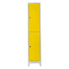 Dulap de depozitare cu incuietoare, Shelvoria, Js1010Sa, 41x200x40 cm, Otel, Gri / Galben