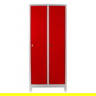 Dulap de depozitare cu incuietoare, Shelvoria, Js1011Kı, 79x185x40 cm, Otel, Gri/Roșu