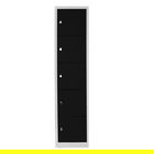 Dulap de depozitare cu incuietoare, Shelvoria, Js1016Sı, 41x170x40 cm, Otel, Gri/Negru