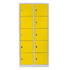 Dulap de depozitare cu incuietoare, Shelvoria, Js1017Sa, 79x170x40 cm, Otel, Gri / Galben