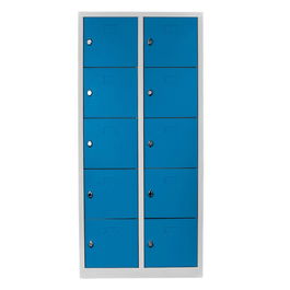 Dulap de depozitare cu incuietoare, Shelvoria, Js1017Ma, 79x170x40 cm, Otel, Gri/Albastru