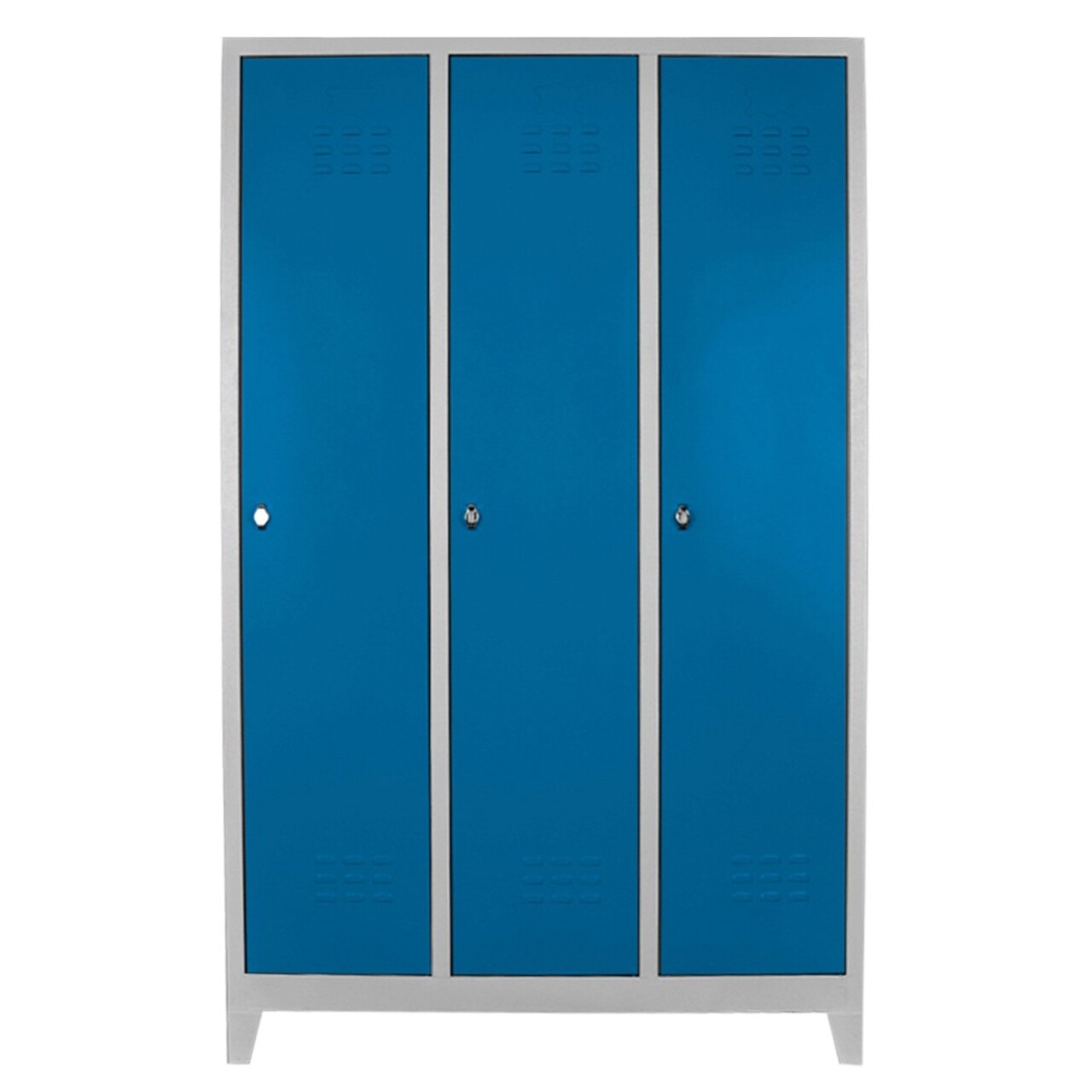 Dulap de depozitare cu incuietoare, Shelvoria, Js1027Ma, 97x185x37 cm, Otel, Gri/Albastru