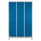 Dulap de depozitare cu incuietoare, Shelvoria, Js1027Ma, 97x185x37 cm, Otel, Gri/Albastru