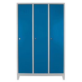 Dulap de depozitare cu incuietoare, Shelvoria, Js1027Ma, 97x185x37 cm, Otel, Gri/Albastru