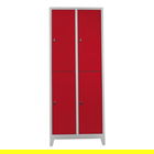 Dulap de depozitare cu incuietoare, Shelvoria, Js1026Kı, 67x200x37 cm, Otel, Gri/Roșu