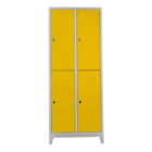 Dulap de depozitare cu incuietoare, Shelvoria, Js1026Sa, 67x200x37 cm, Otel, Gri / Galben
