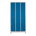 Dulap de depozitare cu incuietoare, Shelvoria, Js1025Ma, 97x200x37 cm, Otel, Gri/Albastru