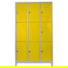 Dulap de depozitare cu incuietoare, Shelvoria, Js1024Sa, 97x200x37 cm, Otel, Gri / Galben