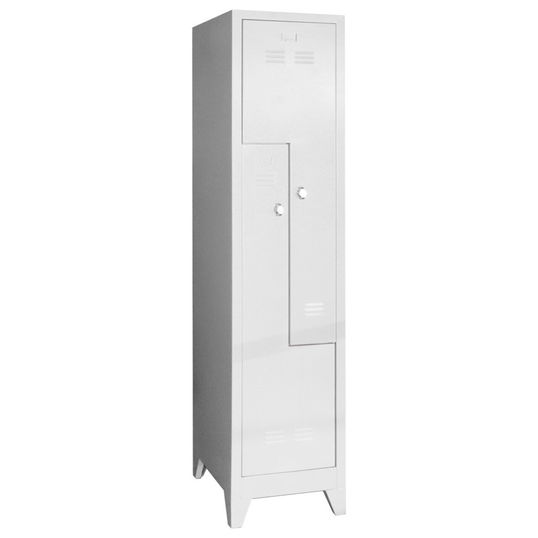 Dulap de depozitare cu incuietoare, Shelvoria, Js1032, 41x185x40 cm, Otel, Gri deschis