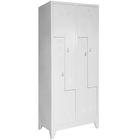 Dulap de depozitare cu incuietoare, Shelvoria, Js1033, 79x185x40 cm, Otel, Gri deschis