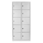 Dulap de depozitare cu incuietoare, Shelvoria, Js1017, 79x170x40 cm, Otel, Gri deschis
