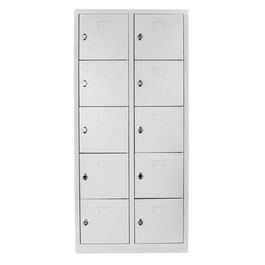 Dulap de depozitare cu incuietoare, Shelvoria, Js1017, 79x170x40 cm, Otel, Gri deschis