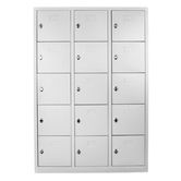 Dulap de depozitare cu incuietoare, Shelvoria, Js1018, 117x170x40 cm, Otel, Gri deschis