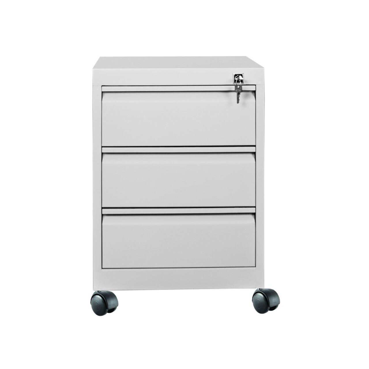 Dulap de depozitare cu incuietoare, Shelvoria, Js1019, 50x40x57 cm, Otel, Gri deschis