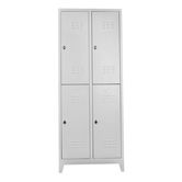 Dulap de depozitare cu incuietoare, Shelvoria, Js1026, 67x200x37 cm, Otel, Gri deschis