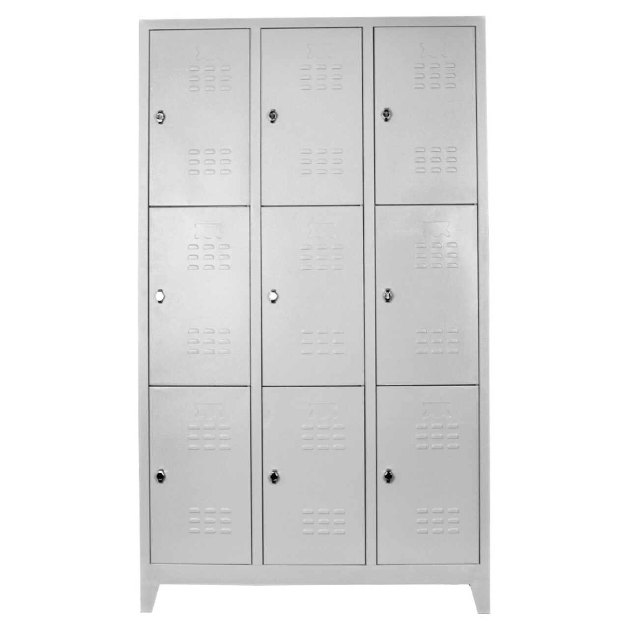 Dulap de depozitare cu incuietoare, Shelvoria, Js1024, 97x200x37 cm, Otel, Gri deschis