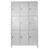 Dulap de depozitare cu incuietoare, Shelvoria, Js1024, 97x200x37 cm, Otel, Gri deschis