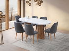 Masa extensibila, Nmobb, Gusto, 180x77x90 cm, PAL, Alb