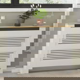 Dulap radiator, Puqa Design, Termora, 112x82x30 cm, PAL, Stejar Safir / Alb