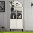 Dulap de bar pentru cafea, Hommy Craft, Lyon 80, PAL, Crem/Negru