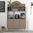 Dulap de bar pentru cafea, Hommy Craft, Lyon 120, 120x202x35 cm, PAL, Atlas / Aur