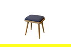 Set scaune (2 piese), Vella, Vina Mini 1048, PAL, Stejar / Albastru închis