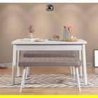 Set masa si 2 banci, Vella, Costa 0701, PAL, Alb / Gri Soho