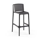 Set scaune de bar 4 piese, Tilia, Nes Bar, Polipropilena, Antracit