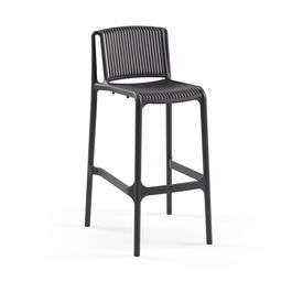 Set scaune de bar 4 piese, Tilia, Nes Bar, Polipropilena, Antracit