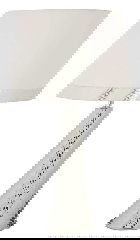 Lampa de masa Tower, Mauro Ferretti, 1 x E27, 40W, 30x30x54 cm, fier, argintiu/alb