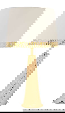 Lampa de masa Tower, Mauro Ferretti, 1 x E27, 40W, 30x54 cm, fier, auriu/alb