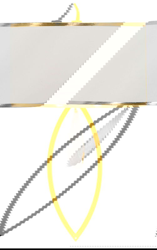 Aplica de perete Vienna, Mauro Ferretti, 1 x E14, 20W, 16x15x50 cm, fier, auriu/alb