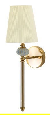 Aplica de perete Warsaw, Mauro Ferretti, 1 x E14, 20W, 17x22x57 cm, fier/sticla, auriu/alb