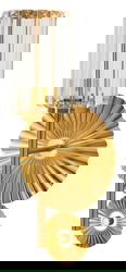 Aplica de perete Tirana, Mauro Ferretti, 2 x E14, 20W, 20x17x47 cm, fier/sticla, auriu/transparent