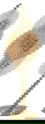 Lampa de masa Osaka, Mauro Ferretti, 4 x E14, 40W, 20x18x66 cm, fier/sticla, auriu/maro/transparent