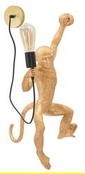 Aplica de perete Monkey, Mauro Ferretti, 1 x E27, 20W, 32x32x64 cm, polirasina, auriu