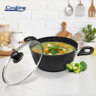 Cratita cu capac Onix, Cooking by Heinner, 22x9 cm, aluminiu/ceramica, negru