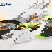 Cratita cu capac Onix, Cooking by Heinner, 22x9 cm, aluminiu/ceramica, negru