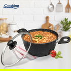 Oala cu capac Onix, Cooking by Heinner, 22x10 cm, aluminiu/ceramica, negru