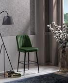 Set scaun de bar (2 bucăți), Beckley, Vento, PAL, Verde/Negru