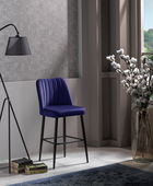 Set scaun de bar (2 bucăți), Beckley, Vento, PAL, Sax Albastru / Negru