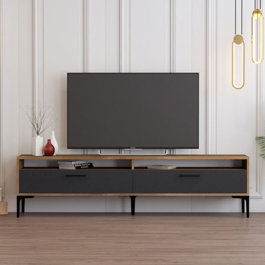 Comoda TV, Hommy Craft, Istanbul 2, 180x35x47 cm, PAL, Nuc / Antracit