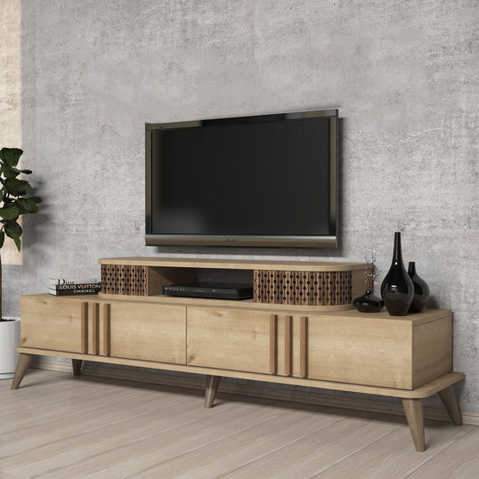 Comoda TV, Hommy Craft, Eylul, 168x39x51 cm, PAL, Stejar
