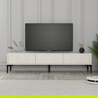 Comoda TV, Hommy Craft, Lyon 42, 180x42x35 cm, PAL, Crem/Negru