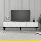 Comoda TV, Hommy Craft, Lyon 42, 180x42x35 cm, PAL, Alb/Negru