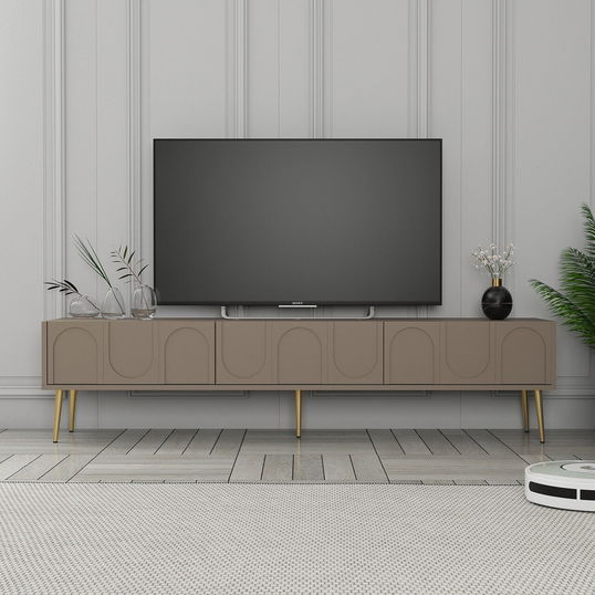 Comoda TV, Hommy Craft, Lyon 43, 180x43x35 cm, PAL, Atlas / Aur