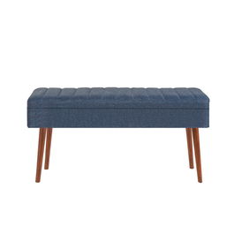 Set masa extensibila si 4 scaune, Vella, Vina 1048, PAL, Nuc / Albastru închis