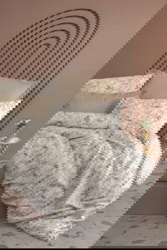 Lenjerie de pat dubla, Moil - Beige, Cotton Box, Bumbac Ranforce